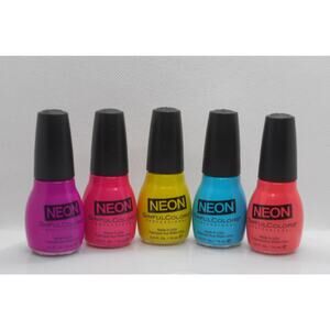 Lot of 5 NEON Sinful Colors Nail Polish .5 Fl. Oz. MADE IN THE USA!